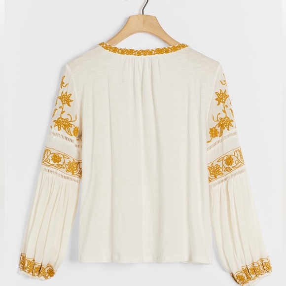 By Anthropologie Aja Embroidered Blouse sz: Small - Picture 4 of 4